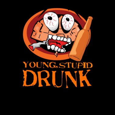 Motiv jung dumm betrunken - jung dumm voll Party Biertanz