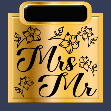 Motiv JUNGGESELLENABSCHIED HOCHZEIT MRS MR EHE SCHILD