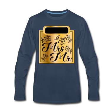 Junggesellenabschied Langarmshirt - JUNGGESELLENABSCHIED HOCHZEIT MRS MR EHE SCHILD