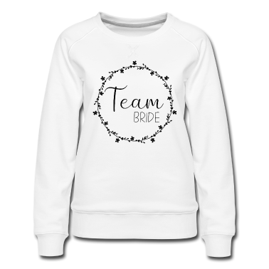Junggesellenabschied Pullover - Blumenkranz Schwarz - Team Bride