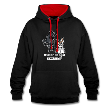 Junggesellenabschied Hoodie - Wilder Hengst Gezähmt Geschenk Junggesellen Pferd