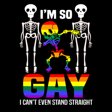 Motiv Lustiges Gay Shirt Skelett Homo Schwul Geschenk