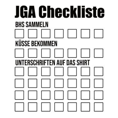 Motiv JGA Bräutigam Junggesellenabschied Checkliste body