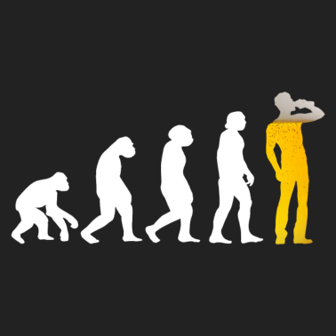 Motiv Bier Männer Evolution Lustig