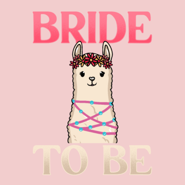 Motiv Junggesellinnenabschied m. Alpaka, Lama für Braut