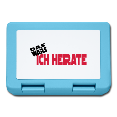 Junggesellenabschied Brotdose - das wars ich heirate junggesellenabschied