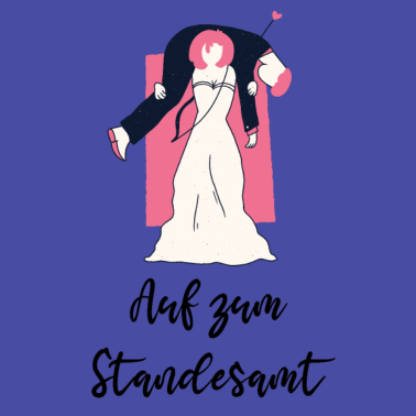 Motiv Auf zum Standesamt Junggesellenabschied Braut