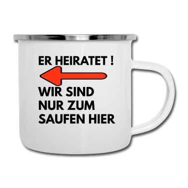 Junggesellenabschied Emaille Tasse - Junggesellenabschied
