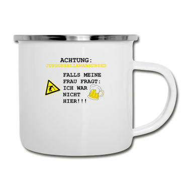 Junggesellenabschied Emaille Tasse - Junggesellenabschied
