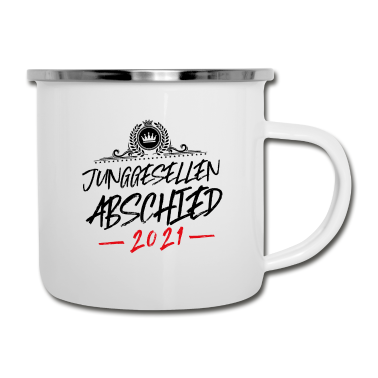 Junggesellenabschied Emaille Tasse - Junggesellenabschied 2021