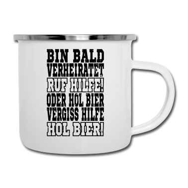 Junggesellenabschied Emaille Tasse - JGA Junggesellenabschied