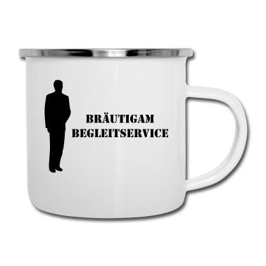 Junggesellenabschied Emaille Tasse - Junggesellenabschied Polterabend