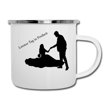 Junggesellenabschied Emaille Tasse - Junggesellenabschied Polterabend