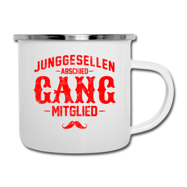 Junggesellenabschied Emaille Tasse - Junggesellenabschied gang