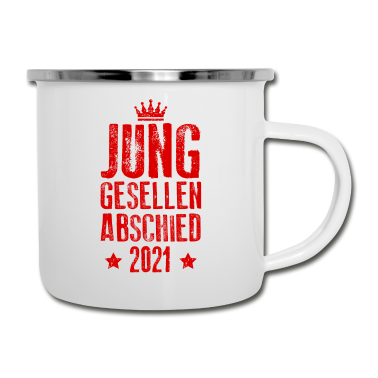 Junggesellenabschied Emaille Tasse - Junggesellenabschied 2021