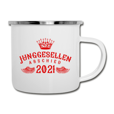 Junggesellenabschied Emaille Tasse - Junggesellenabschied 2021