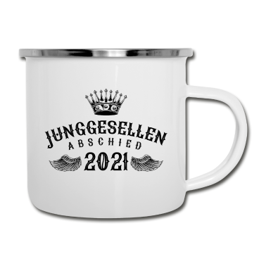 Junggesellenabschied Emaille Tasse - Junggesellenabschied 2021