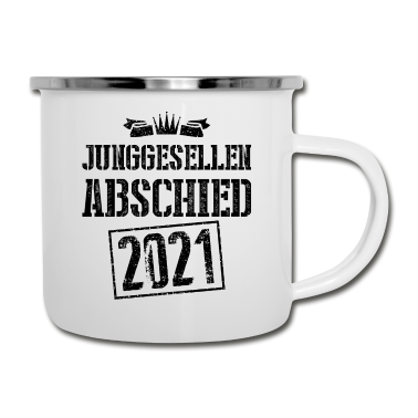 Junggesellenabschied Emaille Tasse - Junggesellenabschied 2021
