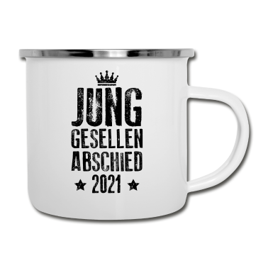 Junggesellenabschied Emaille Tasse - Junggesellenabschied 2021