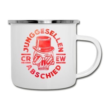 Junggesellenabschied Emaille Tasse - junggesellenabschied skelett