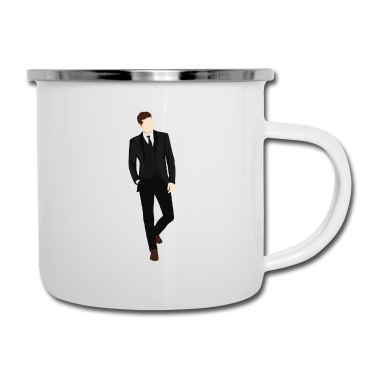 Junggesellenabschied Emaille Tasse - Gentleman Junggesellenabschied