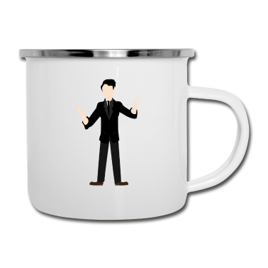 Junggesellenabschied Emaille Tasse - Gentleman Junggesellenabschied