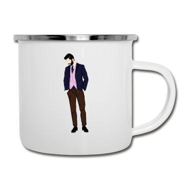 Junggesellenabschied Emaille Tasse - Gentleman Junggesellenabschied