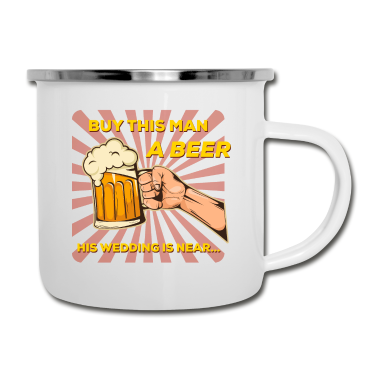 Junggesellenabschied Emaille Tasse - Junggesellenabschied Bier
