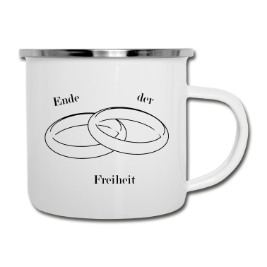 Junggesellenabschied Emaille Tasse - Junggesellenabschied Polterabend