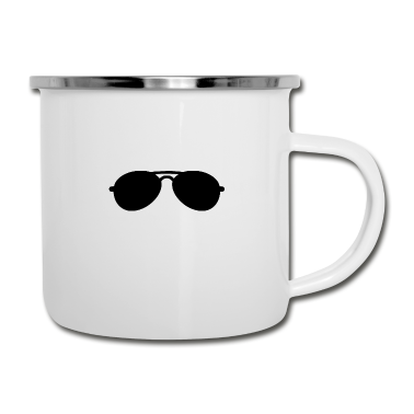 Junggesellenabschied Emaille Tasse - Sonnenbrille Junggesellenabschied
