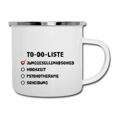 Junggesellenabschied Emaille Tasse - junggesellenabschied