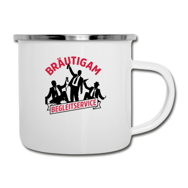 Junggesellenabschied Emaille Tasse - begleitservice junggesellenabschied bräutigam