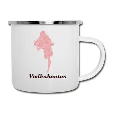 Junggesellenabschied Emaille Tasse - VODKAHONTAS Junggesellenabschied