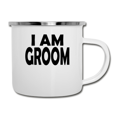 Junggesellenabschied Emaille Tasse - Ich bin Bräutigam Junggesellenabschied