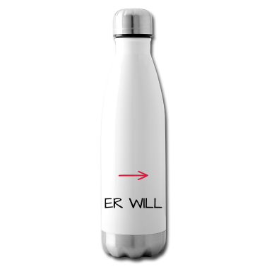 Junggesellenabschied Trinkflasche - Er will Junggesellenabschied Pfeil