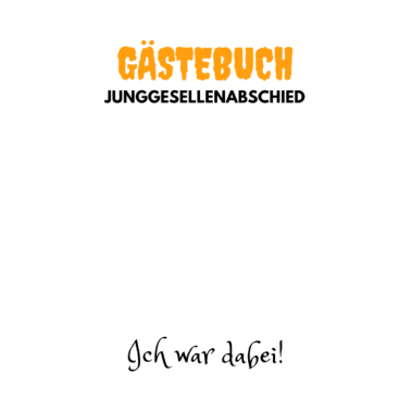 Motiv Junggesellenabschied Gästebuch