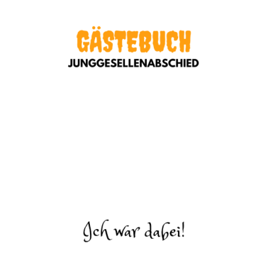 Motiv Junggesellenabschied Gästebuch