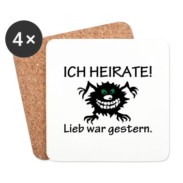 Junggesellenabschied Untersetzer - Junggesellenabschied / Junggesellinnenabschied: