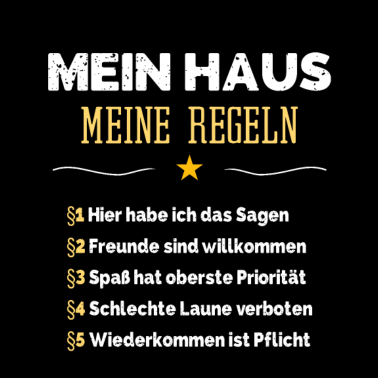 Motiv Geschenk zum Einzug Hausregeln