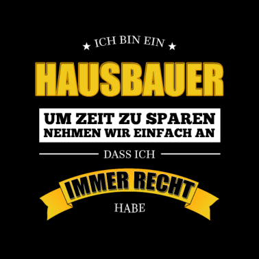 Motiv Geschenkidee Hausbauer