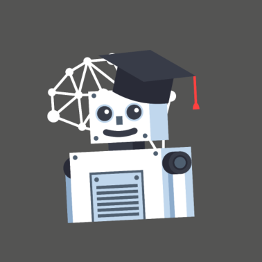 Motiv Studierender Roboter - künstliche Intelligenz