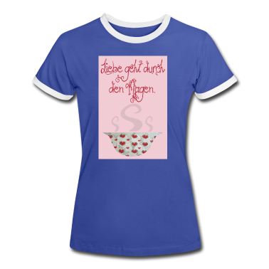 Einzug T-Shirt - poster liebe geht durch den magen e 235