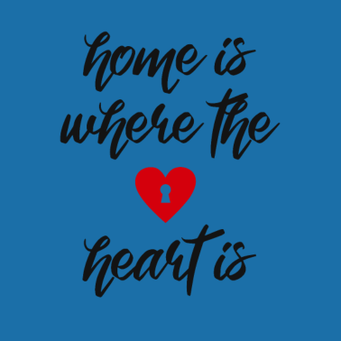 Motiv Home is where the heart is Spruch Herz Zuhause