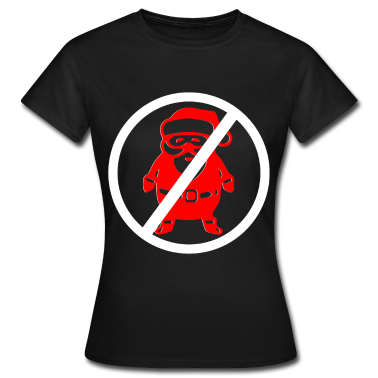 Einzug T-Shirt - Weihnachten Weihnachtsmann Lustig Verboten Schild