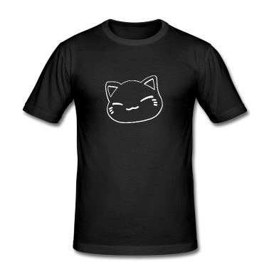 Einzug T-Shirt - Nemuri Neko, Schlafende Katze, weiß