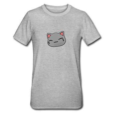 Einzug T-Shirt - Nemuri Neko, Schlafende Katze, grau