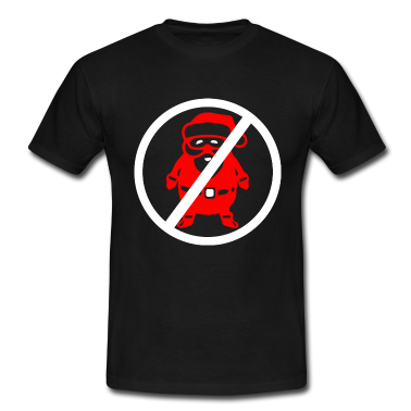 Einzug T-Shirt - Ugly Christmas - Santa Claus - Verbot -Weihnachten