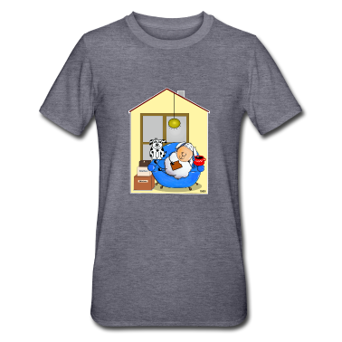 Einzug T-Shirt - Haus und Hund weiße Kontur