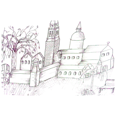 Motiv Abstrakte Kunst, Tuschezeichnung, Bild