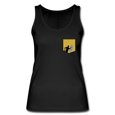 Einzug Tank Top - Brusttasche Maler auf Leiter übermalt gold silber